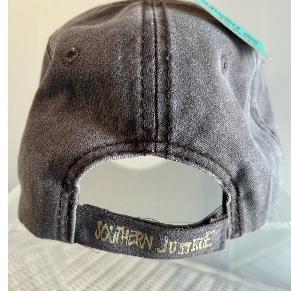 NWT Southern Junkie Cross Patch Baseball Cap Faith Christian Hat Gray Adjustable - Picture 4 of 4